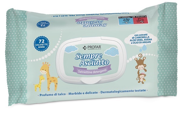 SALVIETTINE UMIDIFICATE SEMPRE ASCIUTTO 72 PEZZI PROFAR