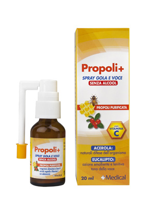 PROPOLI+ SPRAY GOLA E VOCE ANALCOLICO 20 ML