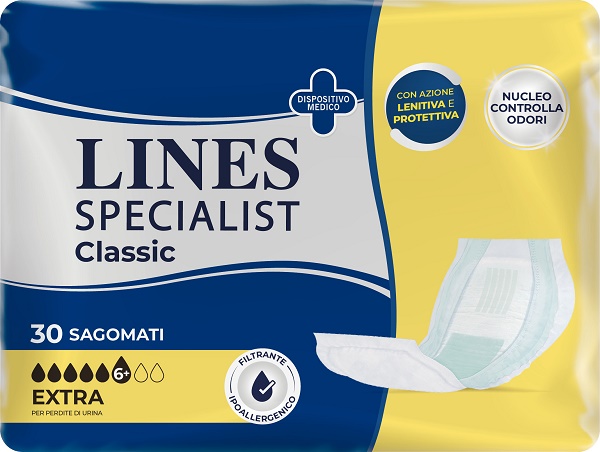PANNOLONE LINES SPECIALIST CLASSIC SAGOMATO EXTRA 30 PEZZI