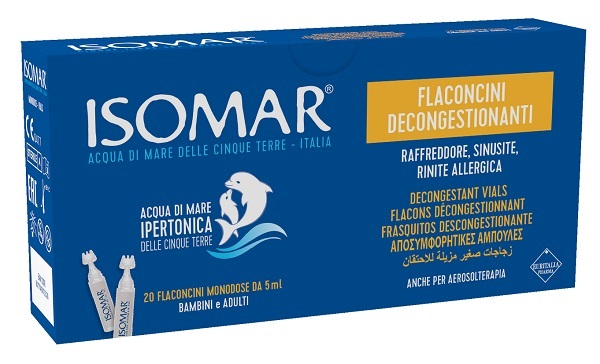 ISOMAR FLACONCINI DECONGESTIONANTI SOLUZIONE IPERTONICA 20 FLACONCINI 5 ML