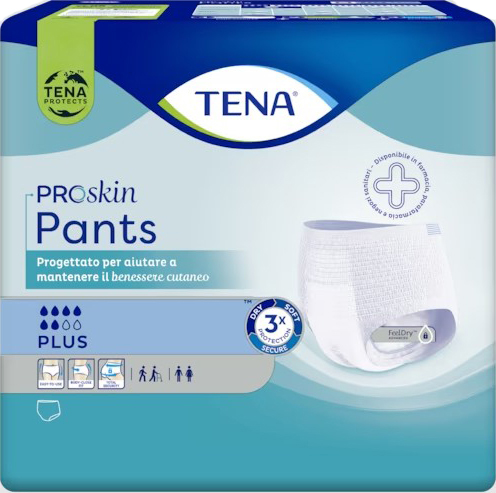 PANNOLONE PER INCONTINENZA TENA PANTS PLUS LARGE 14 PEZZI