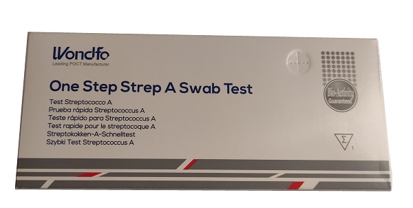 TEST ONE STEP STREP A DETERMINAZIONE QUALITATIVA ANTIGENI STREPTOCOCCO A IN TAMPONE FARINGEO AUTODIAGNOSTICO