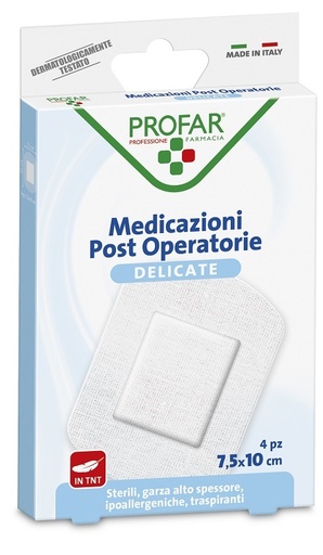 [903981013] MEDICAZIONE POST OPERATORIA STERILE GARZA ANTIADERENTE 7,5X10 CM 4 PEZZI PROFAR
