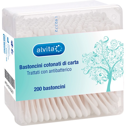 [904578527] BASTONCINI COTONE 200 PEZZI ALVITA
