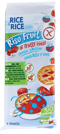 [910836624] RICE&RICE RISO FRUIT FRUTTI ROSSI 6 X 33 G SENZA UOVA