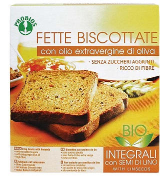 [921113445] FETTE BISCOTTATE INTEGRALI AI SEMI DI LINO SENZA ZUCCHERO 270 G