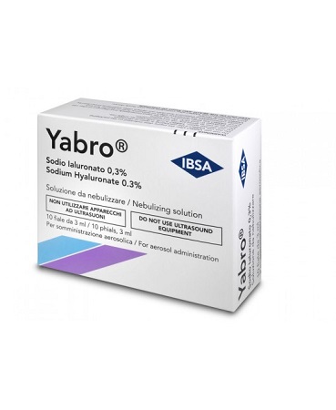 [930276769] YABRO 10 FIALE 3ML ACIDO IALURONICO 0,3% SOLUZIONE PER NEBULIZZATORE