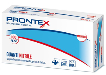 [930522444] PRONTEX GUANTO IN NITRILE SENZA POLVERE M 7/8 100 PEZZI