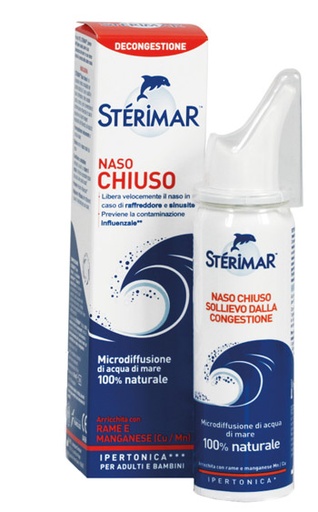 [931203006] STERIMAR IPERTONICO NASO CHIUSO RAME E MANGANESE SPRAY 50 ML
