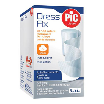 [900267271] BENDA IN GARZA IDROFILA ORLATA PIC DRESSFIX 7X500CM FUSTELLA