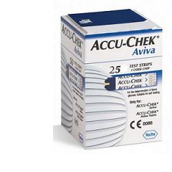 [932707565] STRISCE MISURAZIONE GLICEMIA ACCU-CHEK AVIVA BRK RETAIL 25 PEZZI