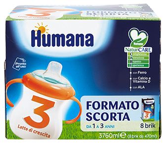 [935282323] HUMANA 3 JUNIOR DRINK 470 ML 12 PEZZI