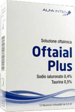 [935952945] SOLUZIONE OFTALMICA OFTAIAL PLUS ACIDO IALURONICO 0,4% E TAURINA 15 FLACONCINI RICHIUDIBILI DA 0,6 ML