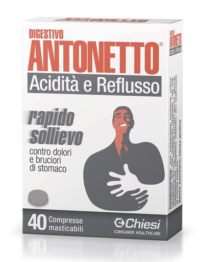 [970435689] DIGESTIVO ANTONETTO ACIDITA' E REFLUSSO 40 COMPRESSE MASTICABILI