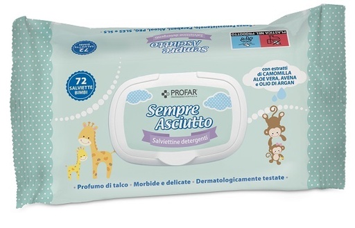 [900644978] SALVIETTINE UMIDIFICATE SEMPRE ASCIUTTO 72 PEZZI PROFAR