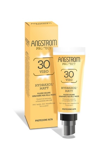 [971485937] ANGSTROM PROTECT HYDRAXOL MATT FLUIDO SOLARE PROTEZIONE 30 PELLI MISTE 40 ML