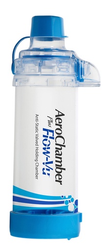 [974762825] CAMERA DISTANZIATRICE ANTISTATICA AEROCHAMBER PLUS FLOWVU CON BOCCAGLIO PER ADULTI BLU