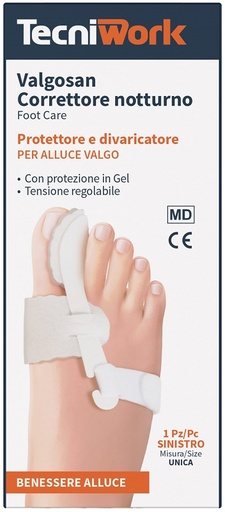 [975094350] CORRETTORE NOTTURNO PER ALLUCE VALGO SINISTRO MISURA UNICA VALGOSAN 1 PEZZO