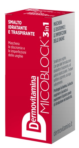 [977099213] DERMOVITAMINA MICOBLOCK 3 IN 1 SMALTO IDRATANTE E TRASPIRANTE ROSSO 5 ML