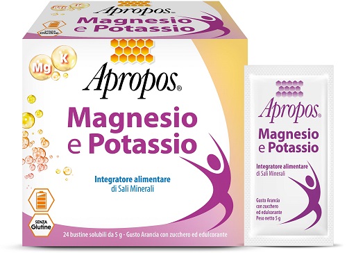 [979043116] APROPOS MAGNESIO POTASSIO 24 BUSTINE DA 5 G GUSTO ARANCIA