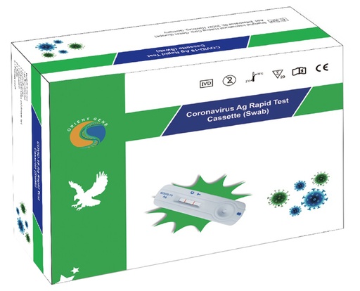 [982052906] TEST ANTIGENICO RAPIDO COVID-19 ORIENT GENE DETERMINAZIONE QUALITATIVA ANTIGENI SARS-COV-2 IN TAMPONI NASALI/NASOFARINGEI MEDIANTE IMMUNOCROMATOGRAFIA 20 PEZZI USO PROFESSIONALE