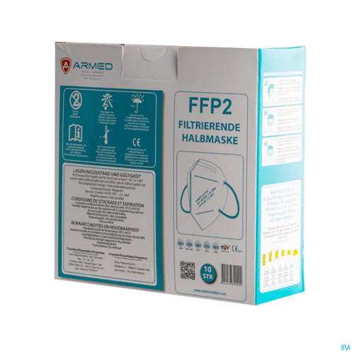 [983838184] TECNOFACE ARMED AR PRO MASCHERINA FFP2 NR NERO 10 PEZZI