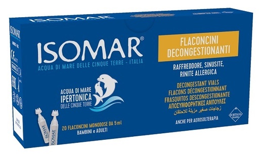 [984177927] ISOMAR FLACONCINI DECONGESTIONANTI SOLUZIONE IPERTONICA 20 FLACONCINI 5 ML