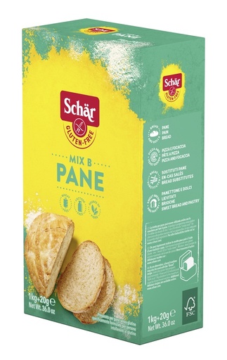 [902170149] SCHAR MIX B PREPARATO PANE SENZA LATTOSIO 1 KG + 20 G