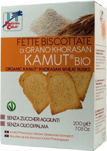 [903010647] FSC FETTE BISCOTTATE DI KAMUT BIO SENZA ZUCCHERI AGGIUNTI CON OLIO DI GIRASOLE SENZA OLIO DI PALMA 200 G