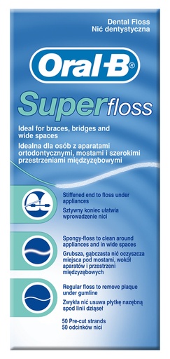 [908754841] ORALB SUPERFLOSS FILO INTERDENTALE 50 FILI