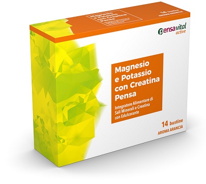 [924924588] MAGNESIO E POTASSIO CON CREATINA ARANCIA PENSA 14 BUSTINE