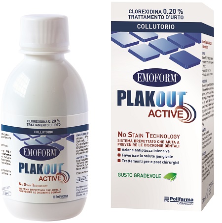 [930214541] EMOFORM PLAK OUT ACTIVE CLOREXIDINA 0,20% COLLUTORIO 200 ML