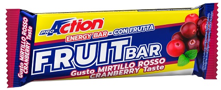 [931508764] PROACTION FRUIT BAR BARRETTA ENERGETICA AL MIRTILLO ROSSO 40 G