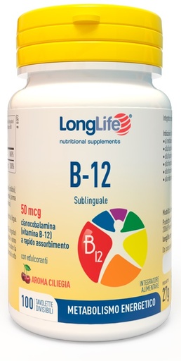 [934038858] LONGLIFE B12 50MCG SUBLINGUALE 100 TAVOLETTE