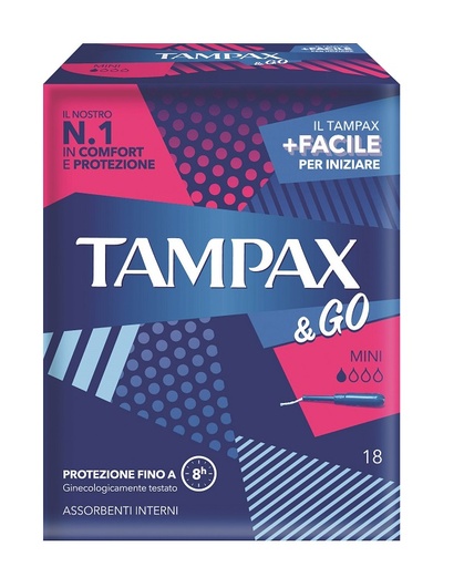 [972501391] TAMPAX & GO MINI 18 PEZZI