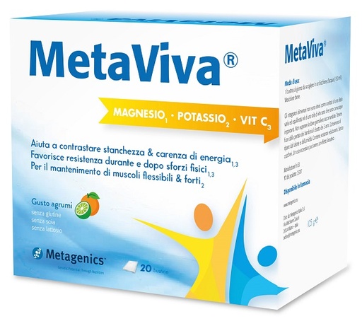 [977671864] METAVIVA MAGNESIO POTASSIO VITAMINA C 20 BUSTINE