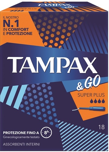 [978847186] TAMPAX &GO ASSORBENTE INTERNO SUPER PLUS 18 PEZZI