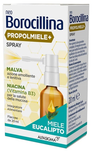 [984360242] NEOBOROCILLINA PROPOLMIELE+ SPRAY MIELE EUCALIPTO 20 ML